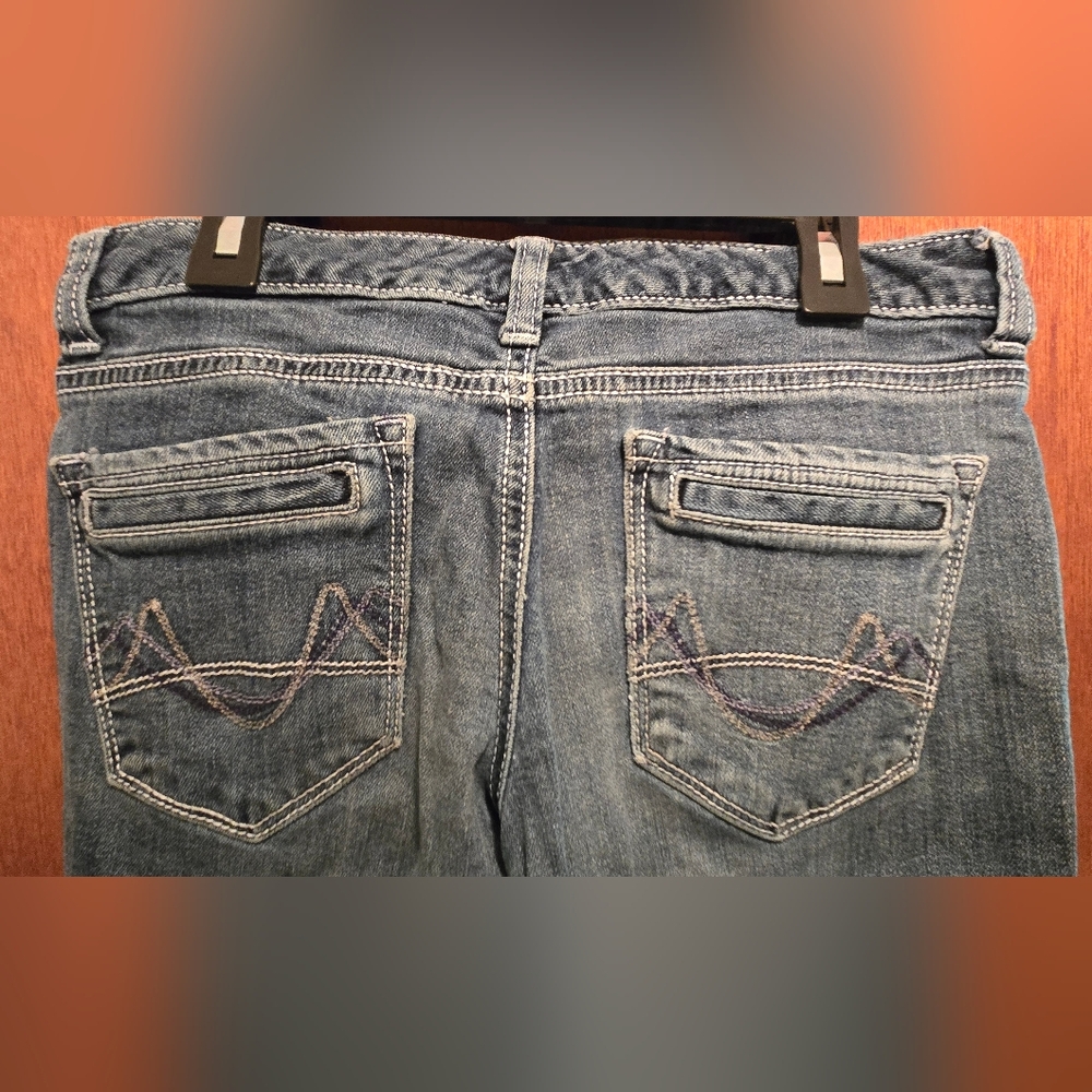 Mossimo Supply Co. Junior Skinny Jeans Dark Blue Sz7 - Picture 6 of 8